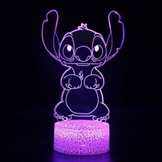 Stack Lampe 3D Tactile Veilleuses Enfant 7 Couleurs Avec Telecommande - Stitch #899