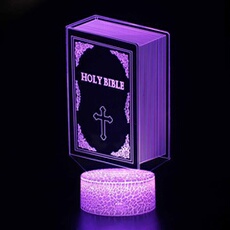 Lampe 3D Tactile Veilleuses Enfant 7 Couleurs avec Telecommande - HOLY BIBLE #1032