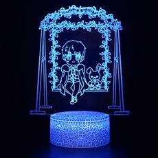 Lampe 3D Tactile Veilleuses Enfant 7 Couleurs avec Telecommande - L'amour #1037