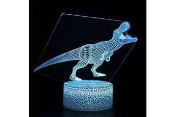 Lampe 3D Tactile Veilleuses Enfant 7 Couleurs avec Telecommande - Dinosaure #1088