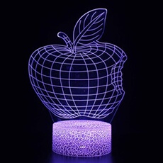 Lampe 3D Tactile Veilleuses Enfant 7 Couleurs avec Telecommande - Style #1211
