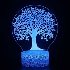 Lampe 3D Tactile Veilleuses Enfant 7 Couleurs avec Telecommande - Style #1212