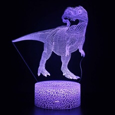 Lampe 3D Tactile Veilleuses Enfant 7 Couleurs avec Telecommande - Dinosaure #1242
