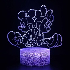 Lampe 3D Tactile Veilleuses Enfant 7 Couleurs avec Telecommande - Mickey #1245