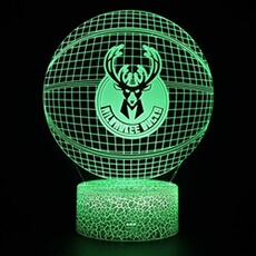 Lampe 3D Tactile Veilleuses Enfant 7 Couleurs avec Telecommande - NBA #1423