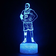 Lampe 3D Tactile Veilleuses Enfant 7 Couleurs avec Telecommande - LeBron James #1425