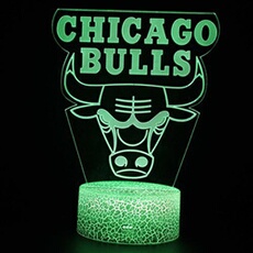 Lampe 3D Tactile Veilleuses Enfant 7 Couleurs avec Telecommande - NBA #1428