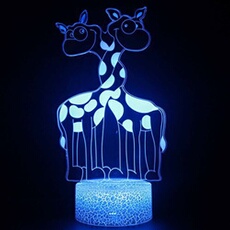 Lampe 3D Tactile Veilleuses Enfant 7 Couleurs avec Telecommande - Animal #1599