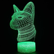Lampe 3D Tactile Veilleuses Enfant 7 Couleurs avec Telecommande - Animal #1602