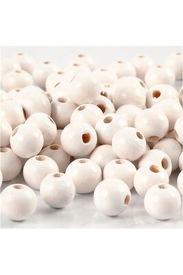 Création perle et bijou GENERIQUE Creotime perles 8x2 mm 15 grammes 80 pièces blanches