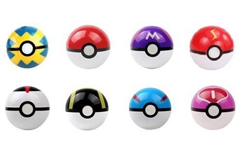 8 poke ball différents avec 8 mini figurines Pokémon pokeball aléatoires