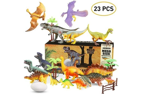 Figurine pour enfant Allbiz Dinosaure Jouet 23pcs Réaliste Dinosaure Modèle  Ensemble en Dinosaure Chiffres Educatif Jouets Jurassic World Dinosaurs  Comprend des Arbres
