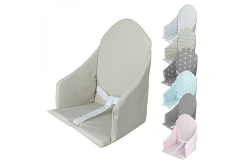 Chaises hautes et réhausseurs bébé Monsieur Bébé Coussin d'assise  universel Miam avec harnais pour chaise haute bébé - Beige uni