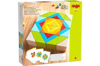 autres jeux de construction haba mosaïque de blocs de jeu composite 3-d junior en bois 48 blocs