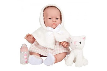 - All-Vinyl Baby Doll. Dressed in a White and Pink 3 piece outfitit. REAL GIRL! -