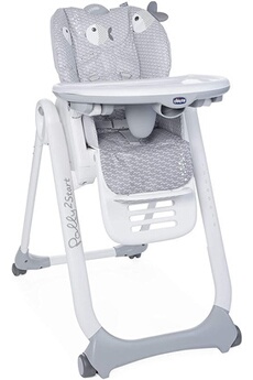 Chaises hautes et réhausseurs bébé Chicco chaise haute Polly 2 Start 91-110 cm acier gris