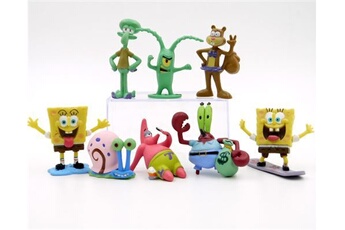 figurine pour enfant generique set de 8 personnage figurine bob l'éponge carlo tentacule patrick l'étoile de mer écureuil des sables eugène krabs gary plankton