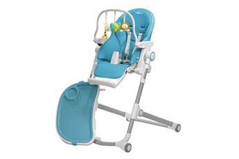 MonMobilierDesign HUGO Chaise haute pliable et inclinable + arche de jeux Bleu