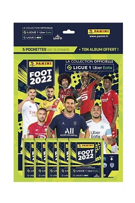 Carte à collectionner Panini Jeu de cartes Foot Ligue 1 2022 Album avec 5  pochettes