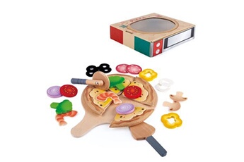 cuisine enfant hape kit ce soir c est pizza, jouet en bois