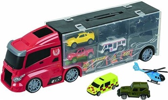 Camion - - Convoyeur 6 Véhicules Et Rampe