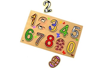 jeu d'adresse bsm jeu dencastrement puzzle chiffres et quantites - mixte - livre a lunite