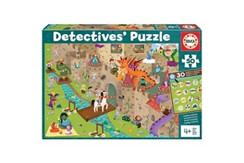 jeu d'adresse educa detectives puzzle - 50 chateaux