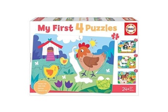 jeu d'adresse educa my first puzzle - meres et bebes a la ferme