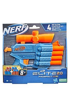 jeu de tir nerf jeu de plein air blaster elite 2.0 prospect qs4 bleu et orange