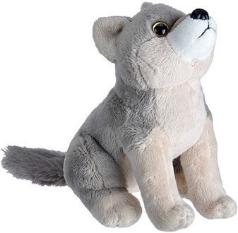 Animal en peluche Wild Republic peluche loup de 20 cm gris blanc