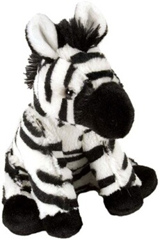 animal en peluche wild republic peluche zebre de 30 cm noir blanc