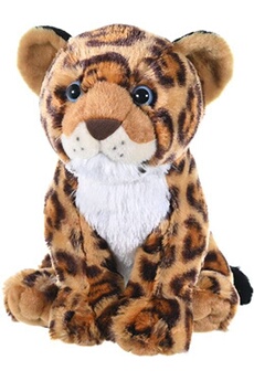 animal en peluche wild republic peluche jaguar de 30 cm marron blanc