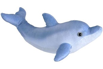 animal en peluche wild republic peluche living ocean dauphin de 40 cm bleu