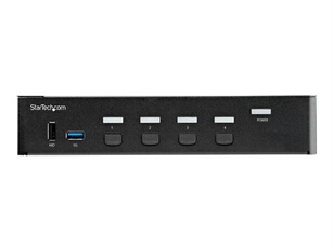 Commutateur KVM HDMI à 4 Ports - 1 Moniteur 4K 60Hz Ultra HDR - KVM de Bureau HDMI 2.0 avec Hub USB 3.0 à 2 Ports (5Gbps) et 4x USB 2.0 HID, Audio -