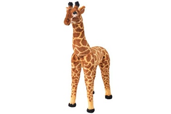 peluche vidaxl jouet en peluche girafe marron et jaune xxl