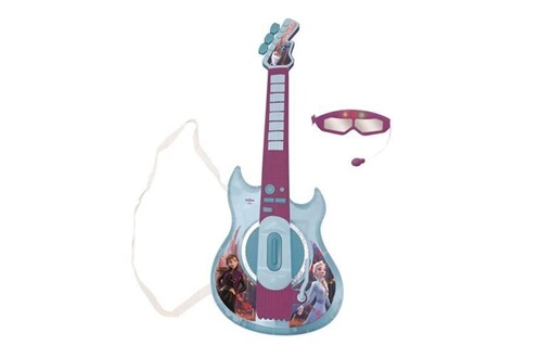 Instruments de musiques Lexibook LA REINE DES NEIGES - Guitare Électronique  Lumineuse avec lunettes équipées d'un micro
