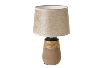 lampe à poser unimasa lampe en céramique et corde 30 cm