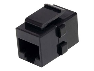 Cat 6 RJ45 Keystone Jack Network Coupler - F/F (C6KEYCOUPLER) - Coupleur réseau - RJ-45 (F) pour RJ-45 (F) - CAT 6 - noir