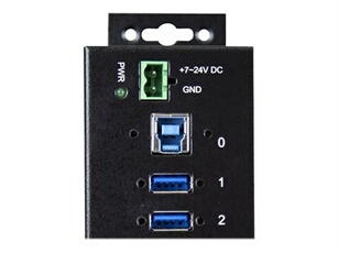 Hub USB 3.0 - 10 ports - Industriel Concentrateur USB - Avec protection contre surtensions/DES - Métal - Rail DIN - Alimenté - Concentrateur (hub) -