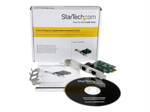 Carte adaptateur réseau serveur Gigabit PCI Express double port - 1 Gbps PCIe NIC - Adaptateur serveur double port - Carte Ethernet 2 ports