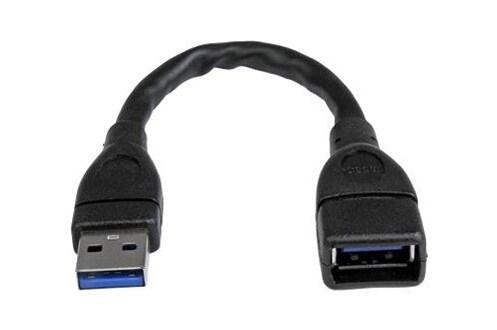 Câble d'extension USB 3.0 de 15cm - Rallonge / Prolongateur USB A vers A -  Répéteur USB 3.0 - M/F - Noir - Rallonge de câble USB - USB type A (F)