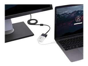 Adaptateur vidéo USB-C vers VGA - Convertisseur USB Type-C vers HD15 - M/F - 1920x1200 / 1080p - Blanc (CDP2VGAW) - Adaptateur USB / VGA - 24 pin