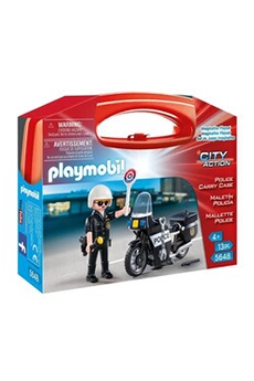 playmobil playmobil figurine d'action city action police 5648 noir (13 pcs)