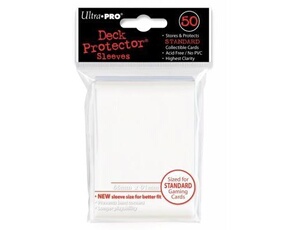 Protèges cartes sleeves ultra-pro blanc (x 50) -
