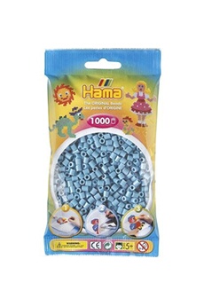 création perle et bijou hama sachet de 1000 perles a repasser midi turquoise - loisirs creatifs - 207-31