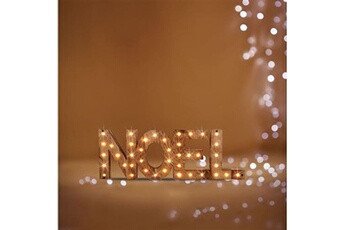 Fééric Lights & Christmas Eclairage et jeux de lumière Féérie - Décoration lumineuse lettres Noël 44 x 3 15 cm Marron