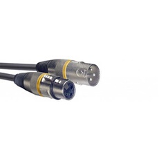 SMC1 YW - Câble de microphone XLR/XLR (m/f), 1 m, anneau jaune