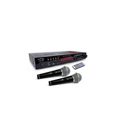 amplificateur atm6000bt stéréo hifi 100w usb/sd/mp3/bluetooth & karaoké avec 2 micros filaires