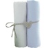 BabyCalin Bio Lot De 2 Draps-Housse 70x140 Cm Jersey 100% Coton Bio – Blanc, Pour Matelas Bébé Évolutif & Parc
