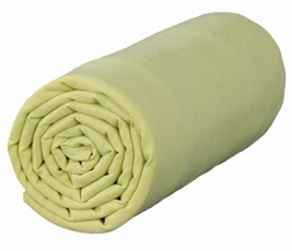 Drap housse bébé coton bio vert berceau 40 x 80 cm